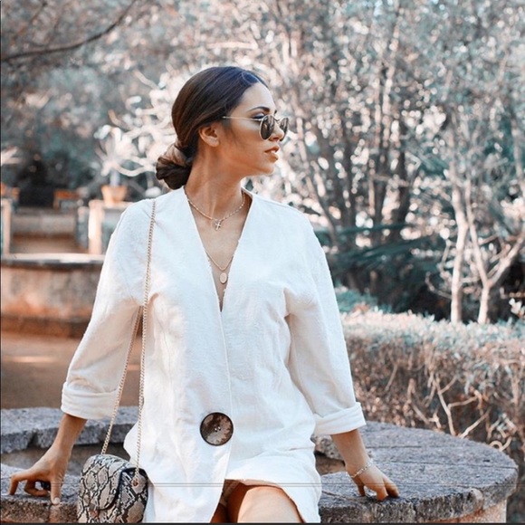 •SOLD• BLOGGER FAVORITE ZARA JACQUARD GARMENT COAT - Picture 3 of 8